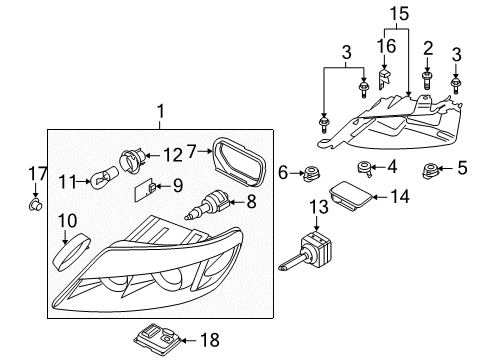 2009 Audi Q7 Headlamps, Headlamp Washers/Wipers