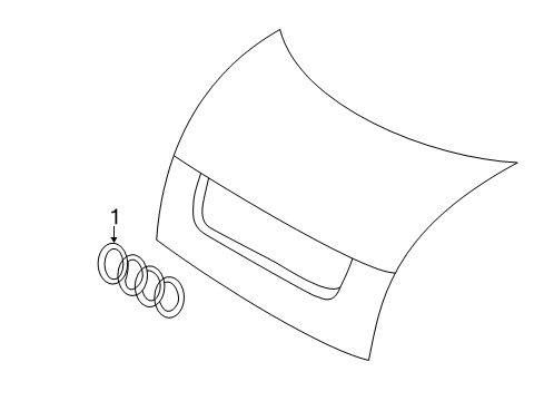 2012 Audi R8 Exterior Trim - Engine Lid Diagram 1