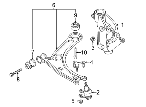 2020 Audi TT Quattro Front Suspension Components