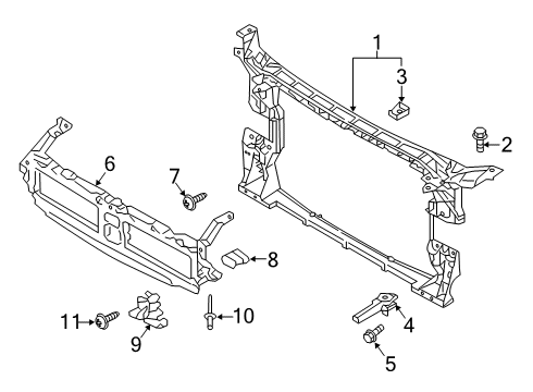 2021 Audi S4 Radiator Support