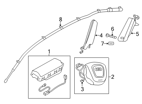 2017 Audi Q5 Air Bag Components Diagram 1