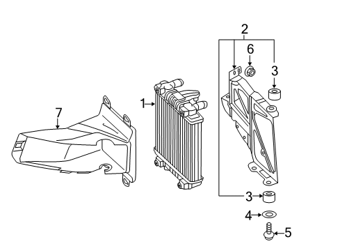 2013 Audi S7 Radiator & Components, Water Pump Diagram 1