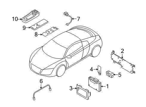 2012 Audi R8 Communication System Components