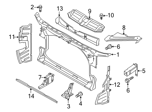 2015 Audi S7 Radiator Support