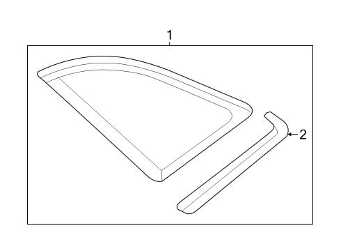 2022 Audi Q5 Glass & Hardware - Quarter Panel