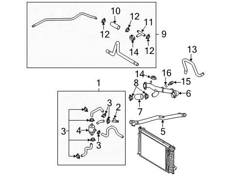 2005 Audi S4 Hoses, Lines & Pipes Diagram 2