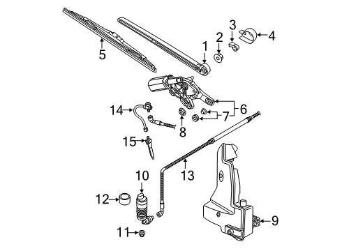 2022 Audi e-tron Quattro Rear Wiper Components