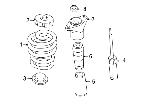 2010 Audi S6 Struts & Components - Rear Diagram 2