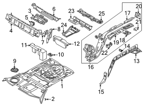 2022 Audi Q5 Rear Floor & Rails