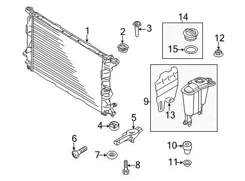 2011 Audi Q5 Radiator & Components