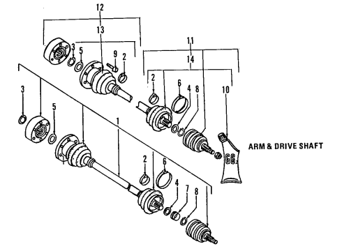 1986 Audi 4000 Quattro Front Axle Shafts & Joints, Drive Axles