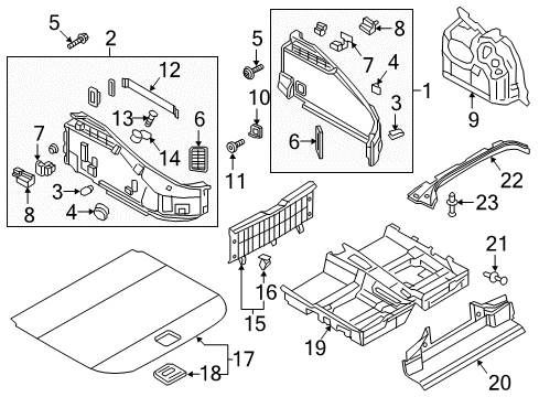 2017 Audi TT Quattro Interior Trim - Rear Body