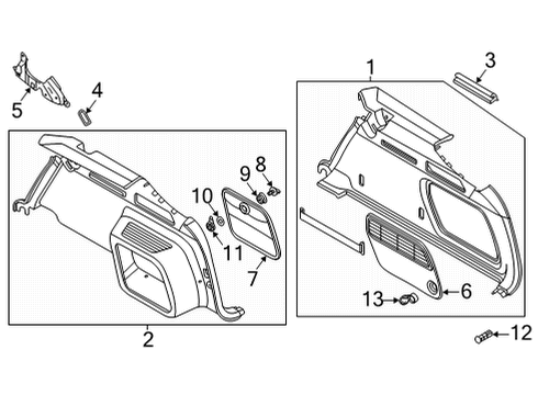 2021 Audi A6 allroad Interior Trim - Rear Body Diagram 3