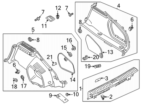 2022 Audi RS7 Sportback Interior Trim - Rear Body