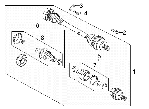 2022 Audi Q3 Drive Axles - Rear