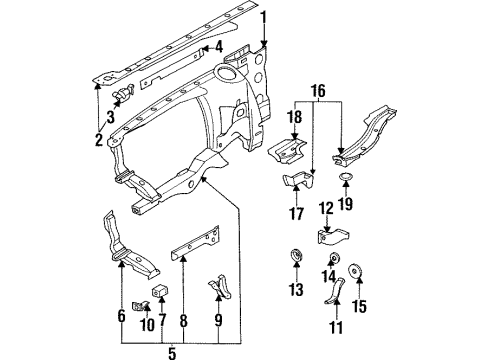 1995 Audi S6 Structural Components & Rails