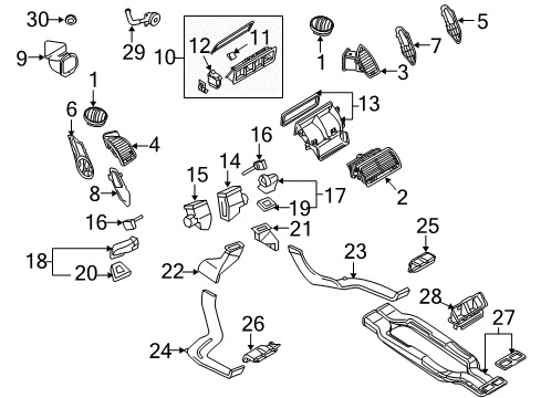 2009 Audi Q7 Ducts Diagram 1