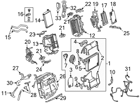 2010 Audi S5 A/C Evaporator & Heater Components