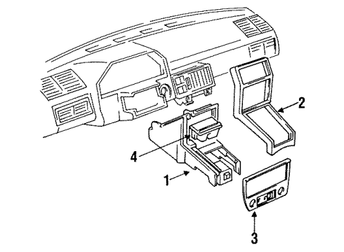 1986 Audi 5000 Quattro Front Console