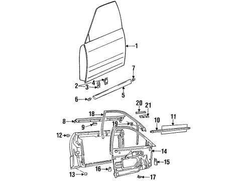 1995 Audi S6 Front Door