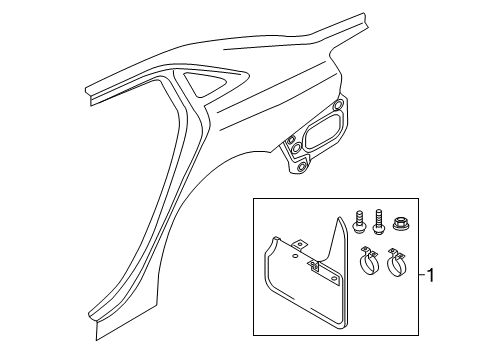 2016 Audi S3 Exterior Trim - Quarter Panel