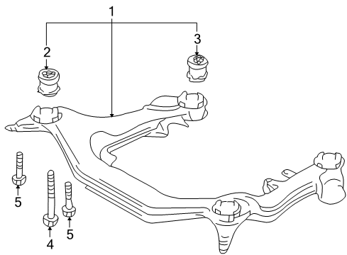 2008 Audi A4 Suspension Mounting - Front Diagram 7