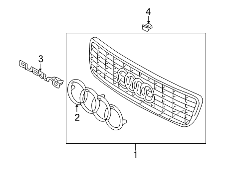 2005 Audi Allroad Quattro Grille & Components