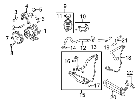 2011 Audi S4 P/S Pump & Hoses, Steering Gear & Linkage