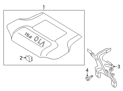 2015 Audi R8 Engine Appearance Cover Diagram 2