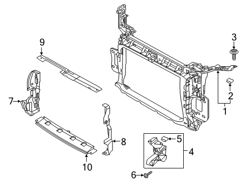 2022 Audi Q3 Radiator Support