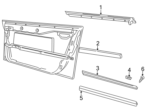 1996 Audi A4 Exterior Trim - Front Door