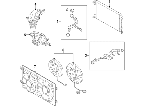 2016 Audi A7 Quattro Water Pump Diagram for 059-121-008-K