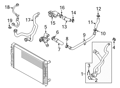 2007 Audi A4 Hoses, Lines & Pipes Diagram 4