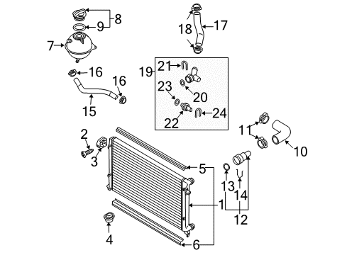 2007 Audi A3 Quattro Radiator & Components