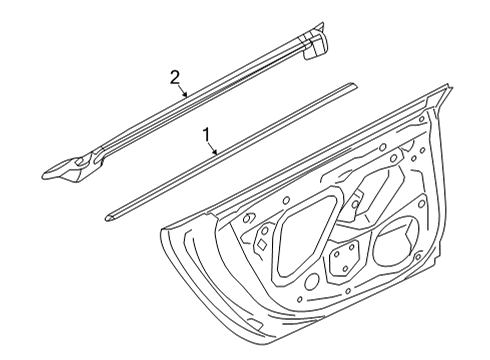 2022 Audi RS7 Sportback Exterior Trim - Rear Door