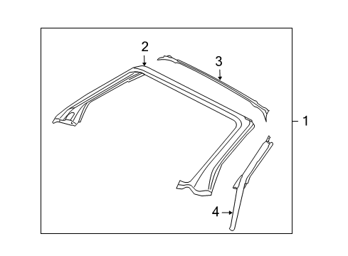 2004 Audi S4 Windshield Header & Components