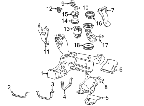 1998 Audi A4 Quattro Fuel System Components