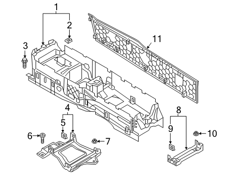 2023 Audi S8 Front Console, Rear Console Diagram 6