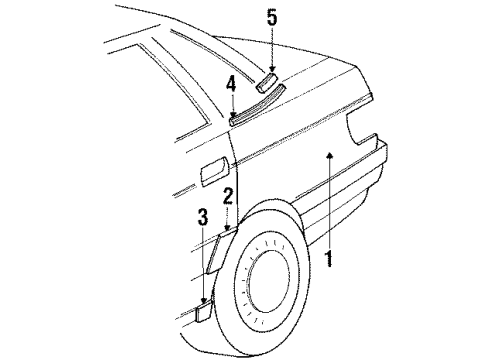 1992 Audi 80 Quattro Quarter Panel & Components