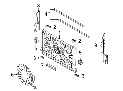 2007 Audi A8 Quattro Cooling System, Radiator, Water Pump, Cooling Fan Diagram 2