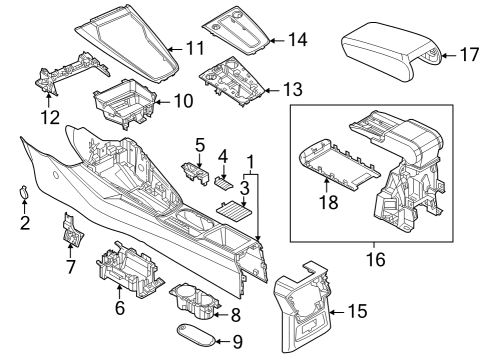 2022 Audi RS3 Console Diagram 1