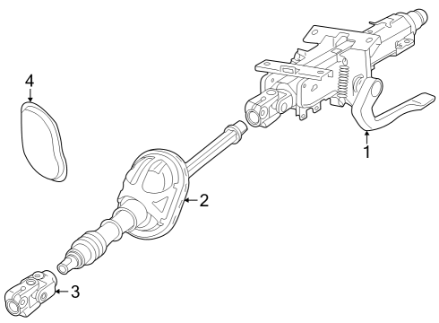 2024 Audi Q4 e-tron Steering Column Assembly