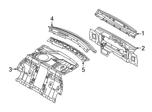 2021 Audi A8 Quattro Rear Body Diagram 1