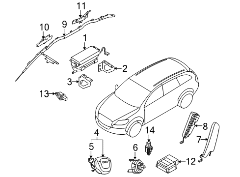 2009 Audi Q7 Air Bag Components