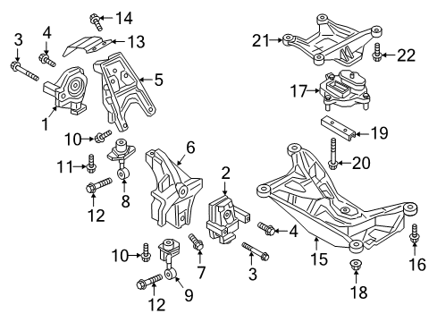 2017 Audi A4 Engine & Trans Mounting