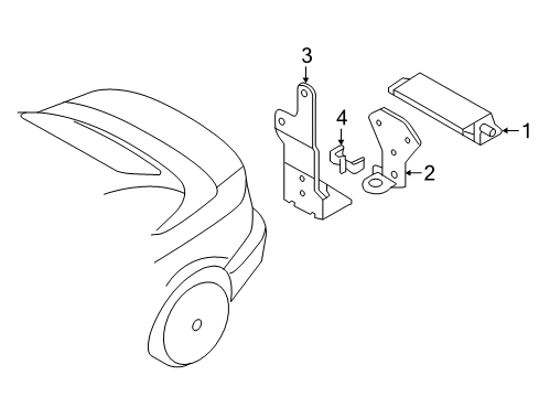 2018 Audi A3 Quattro Antenna & Radio Diagram 1