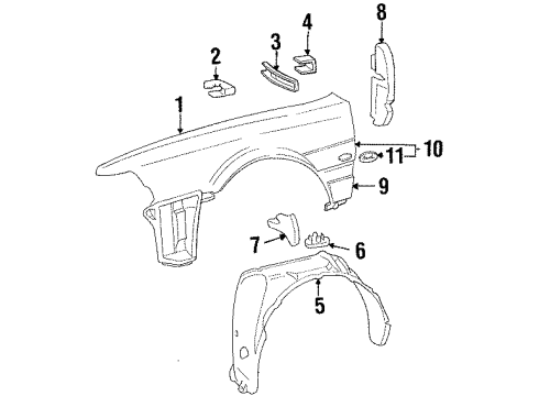 1992 Audi V8 Quattro Fender & Components, Exterior Trim