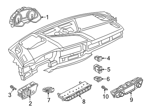 2022 Audi RS5 A/C & Heater Control Units