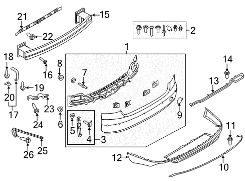 2015 Audi S8 Rear Bumper Diagram 1