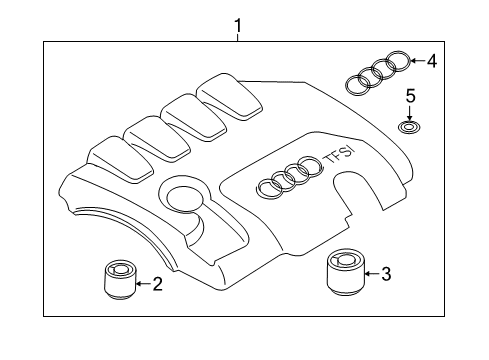 2010 Audi TT Quattro Engine Appearance Cover